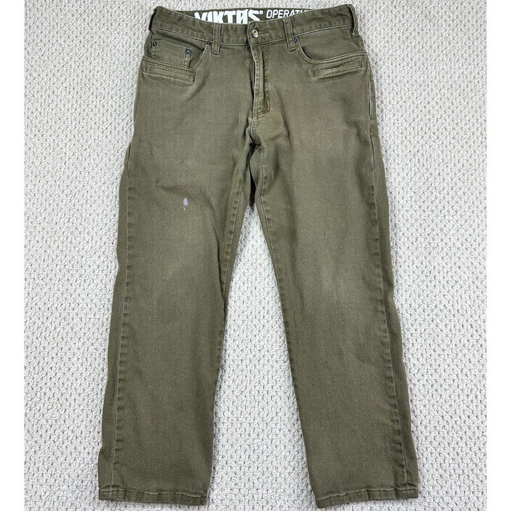 Viktos Pants Fits Mens 32x28 Olive Operatus XP Tactical EDC Stretch Denim